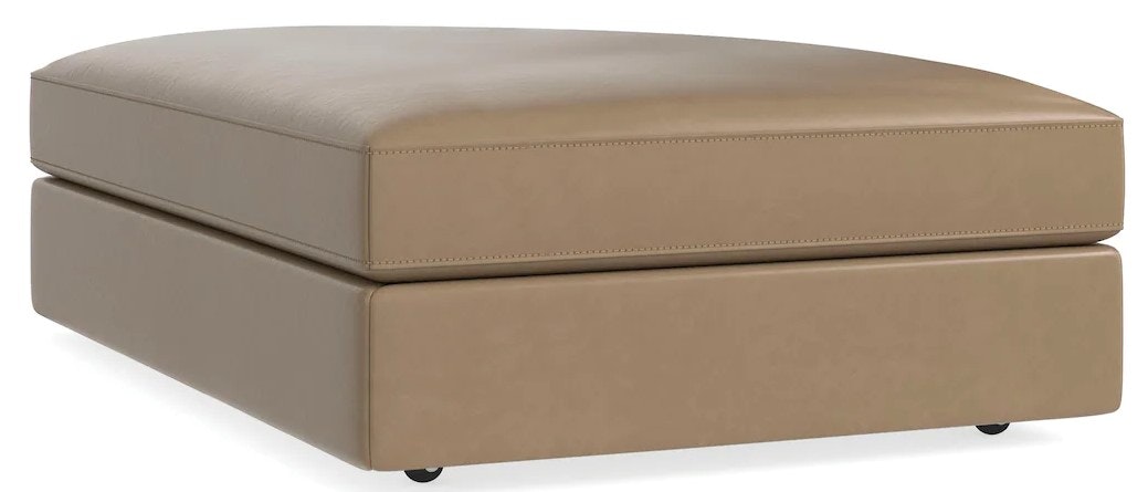 Bassett Leather Large Square Storage Ottoman 1404-S4545L
