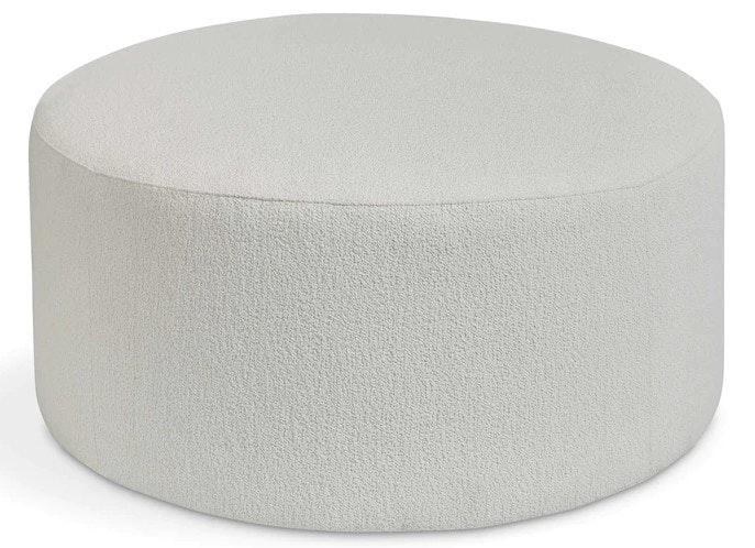 Bassett Leather Round Ottoman 1406-38RL
