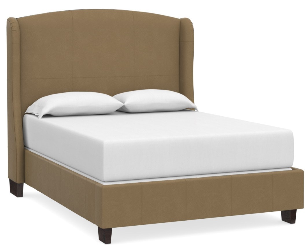 Bassett Leather Queen Arched Bed 1990-K159L