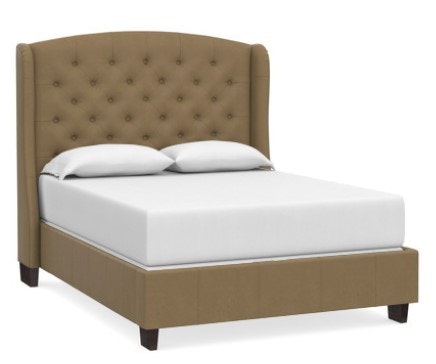 Bassett Leather Tufted Queen Arched Storage Bed 1990-K159TLS