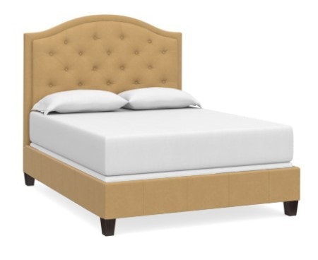 Bassett Leather Tufted Twin Arched Bed 1992-K139TL