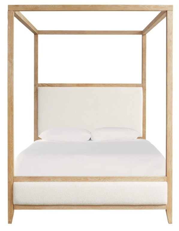 Bassett King Upholstered Bed with Canopy 2571-K183C