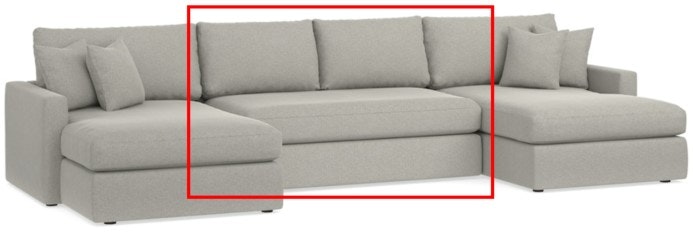Bassett Bench Seat Armless Loveseat 2611-B50