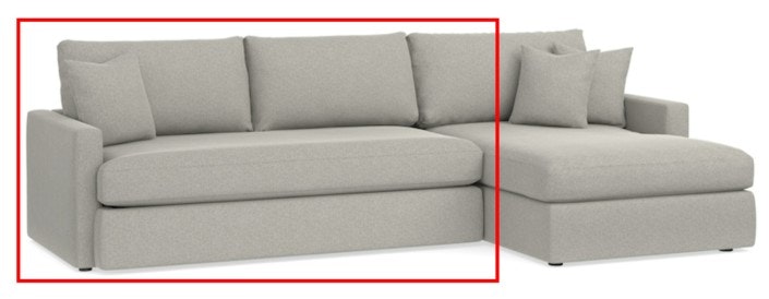 Bassett Bench Seat LAF Sofa 2611-B63