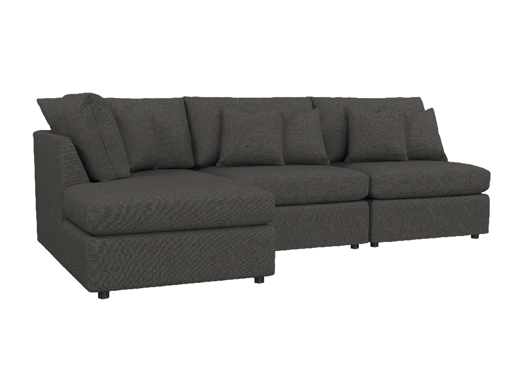 Bassett Leather Small Chaise Sectional 2676-CSECTL