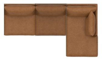 Bassett Leather Small Chaise Sectional 2676-CSECTLR