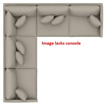 Bassett L-Shaped Arm Sect w/Console 2676-LSECTACL