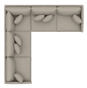 Bassett Wide Arm L Sectional 2676-LSECTWFC