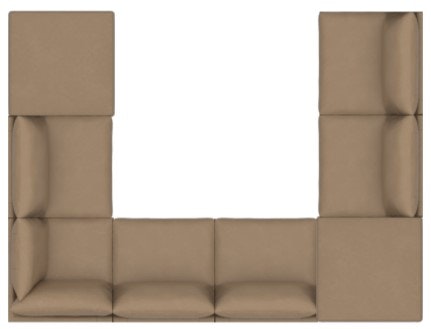 Bassett Leather U-Shaped Sectional 2676-USECTL8