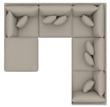 Bassett Leather U-Shaped Sectional 2676-USECTLLL