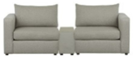 Bassett Modular W Arm Sofa w/Console 2676-WACSOFAL
