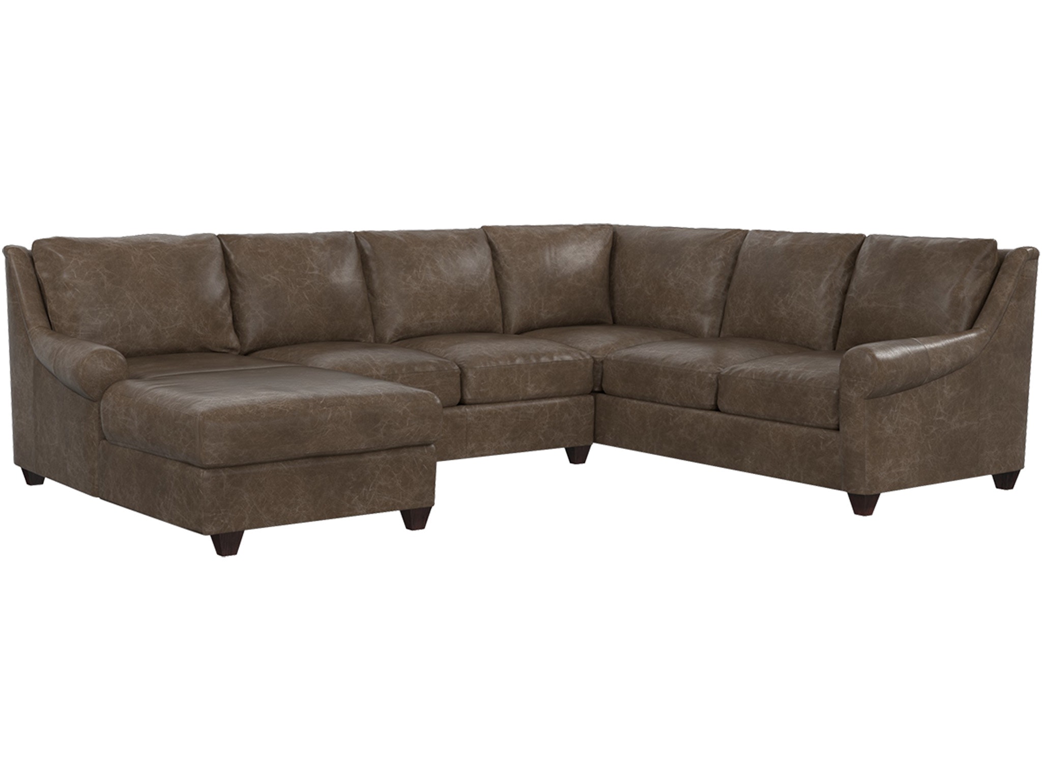 Bassett Leather U-Shaped Sectional 3101-ULSECTL