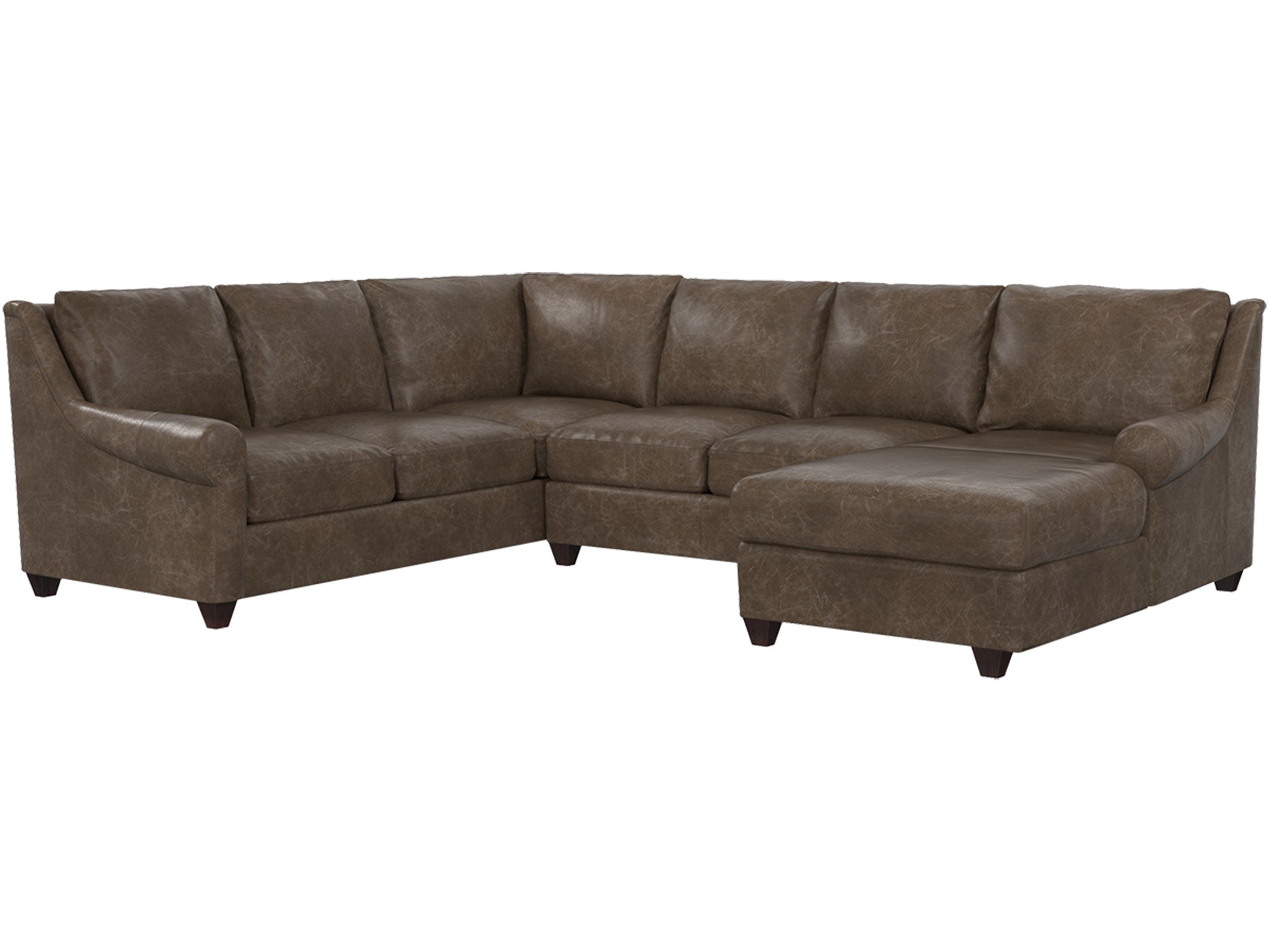 Bassett Leather U-Shaped Sectional 3101-URSECTL