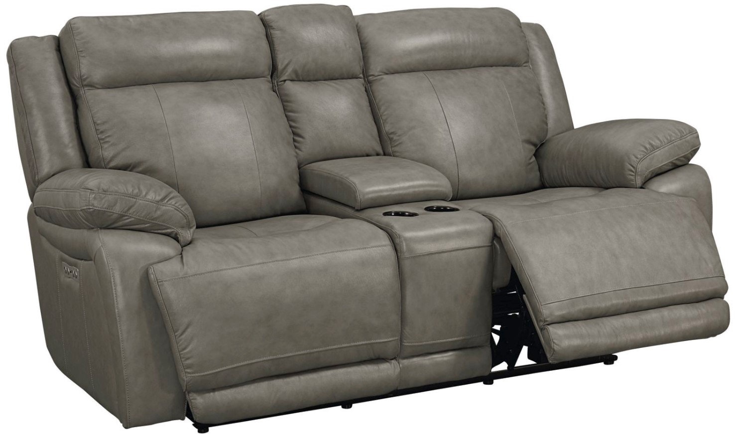 Bassett Loveseat w/Power & Console 3706-PC42P