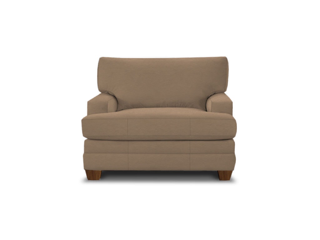 Bassett Leather Track Arm Chair and a Half 3849-18L