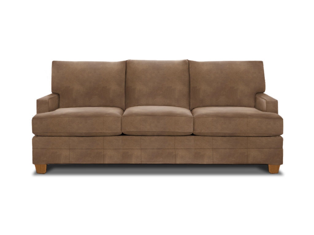 Bassett Leather Track Arm Sofa 3849-72L