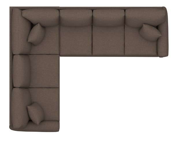 Bassett Leather Track Arm L-Shaped Sectional 3849-LLSECTLR