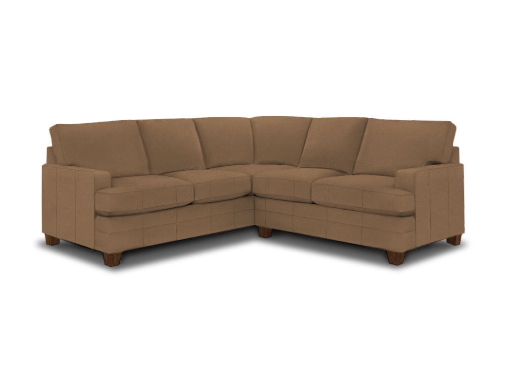 Bassett Leather Track Arm L-Shaped Sectional 3849-LSECTL
