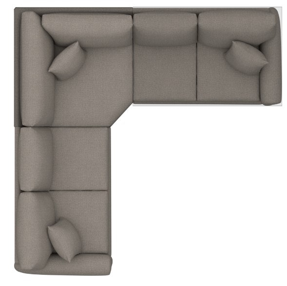 Bassett Leather Track Arm L-Shaped Sectional 3849-LSECTL2