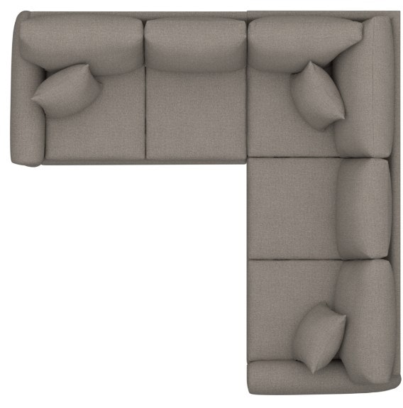 Bassett Leather Track Arm L-Shaped Sectional 3849-LSECTLR