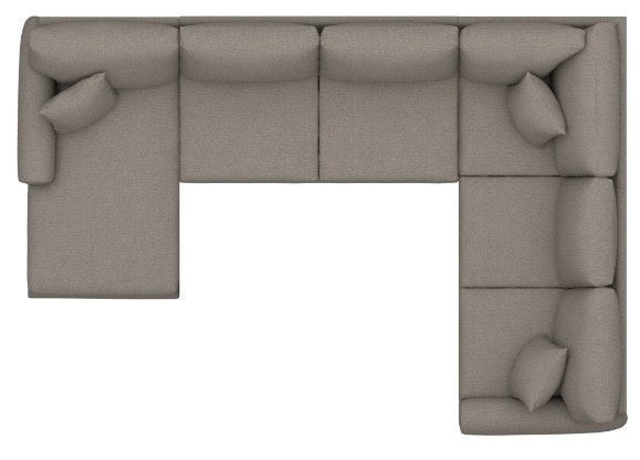 Bassett Leather Track Arm U-Shaped Sectional 3849-USECTLR
