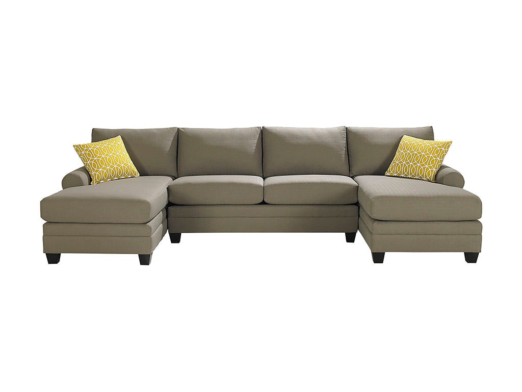 Bassett Sock Arm Double Chaise Sectional 3851-CSECT