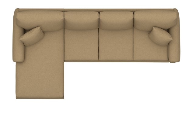 Bassett Leather Sock Arm L Chaise Sect 3851-LCSECTL