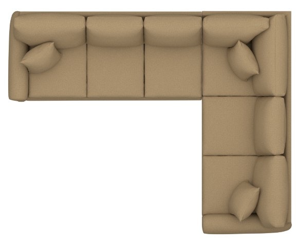 Bassett Leather Sock Arm Lg L-Shaped Sectional 3851-LLSECTLR