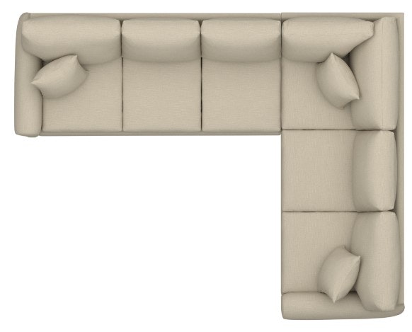 Bassett Sock Arm Large L-Shaped Sectional 3851-LLSECTR