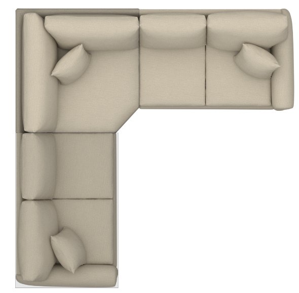 Bassett Sock Arm L-Shaped Sectional 3851-LSECT2