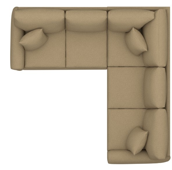 Bassett Leather Sock Arm L-Shaped Sectional 3851-LSECTLR