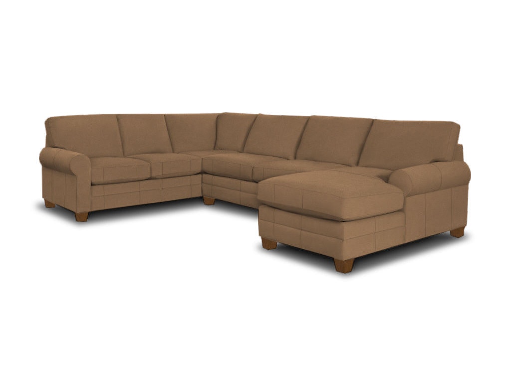 Bassett Leather Sock Arm U-Shaped Sectional 3851-USECTL