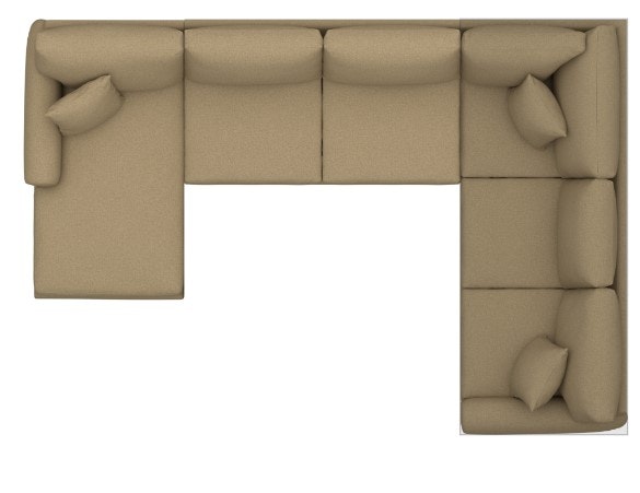 Bassett Leather Sock Arm U-Shaped Sectional 3851-USECTLR