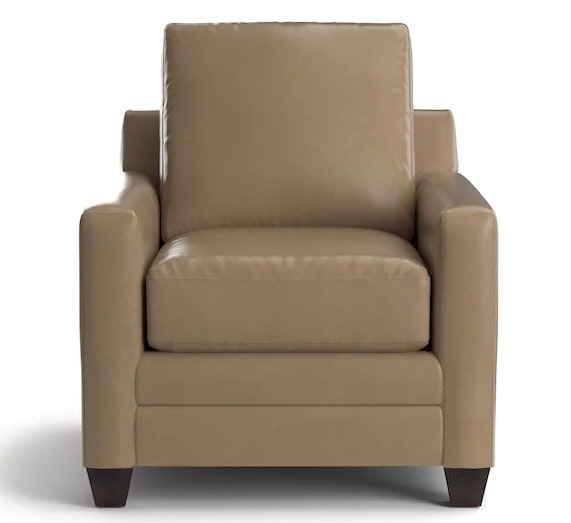 Bassett Leather Thin Track Arm Chair 3885-12L