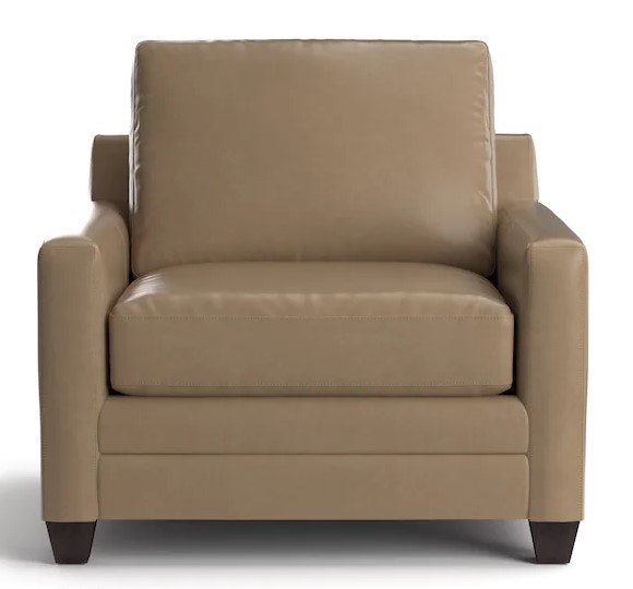 Bassett Leather Thin Track Arm Chair and a Half 3885-18L