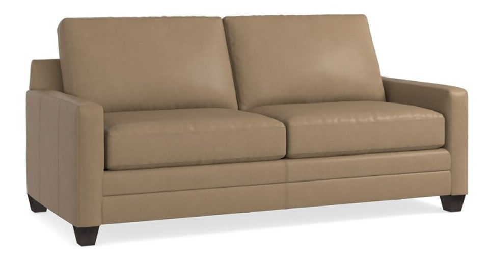 Bassett Leather Thin Track Arm Sofa 3885-62L