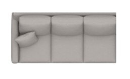 Bassett Thin Track LAF Sectional 3-Seats 3885-63