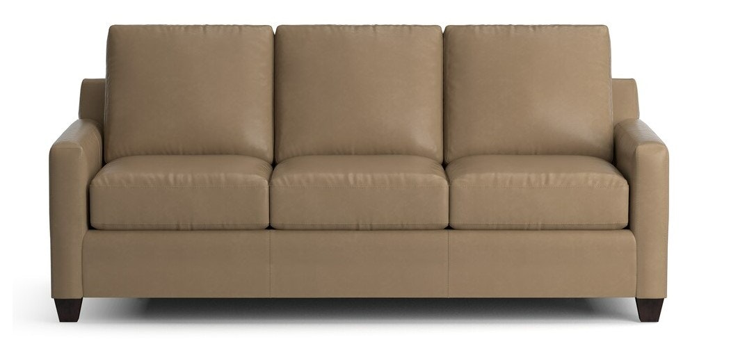 Bassett Leather Thin Track Arm Sofa 3885-72L