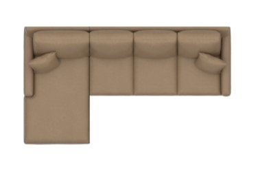 Bassett Leather Thin Track Arm L Chaise Sect 3885-LCSECTLL