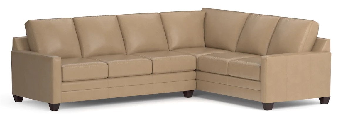 Bassett Leather Thin Track Arm L-Shaped Sect 3885-LLSECTLR