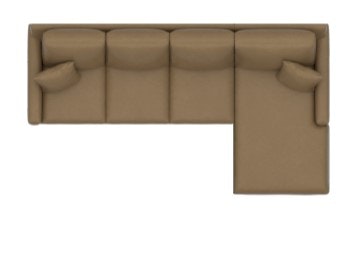 Bassett Leather Thin Track R Chaise Sectional 3885-RCSECTLL
