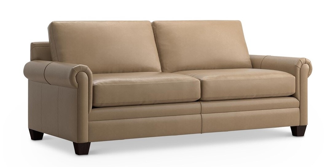 Bassett Leather Panel Arm Sofa 3887-62L