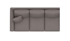 Bassett Leather Panel LAF Sectional 3-Seats 3887-63L