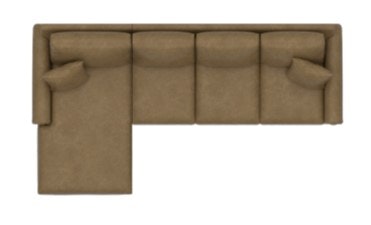 Bassett Leather Panel Arm L Chaise Sect 3887-LCSECTLL