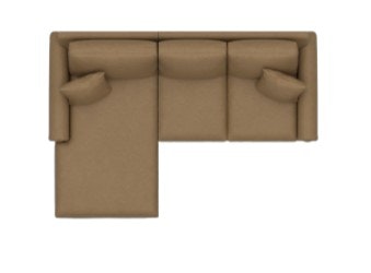 Bassett Leather Panel Arm L Chaise Sectional 3887-LCSECTLS