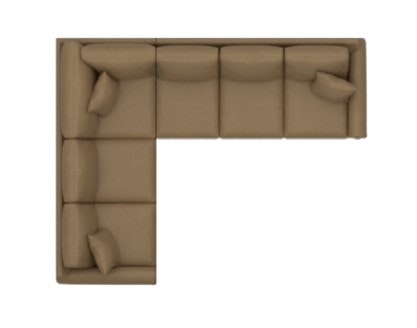 Bassett Leather Large L Shape Sectional 3887-LLSECTL