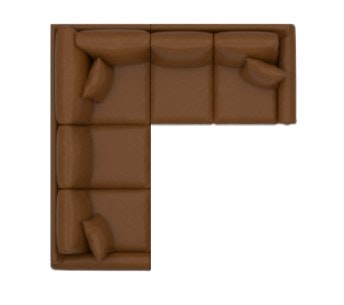 Bassett Leather Panel Arm L-Shaped Sectional 3887-LSECTL