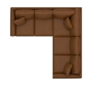 Bassett Leather Panel Arm L-Shaped Sectional 3887-LSECTLR