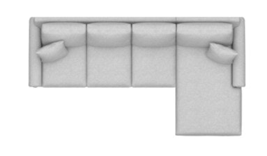 Bassett Panel Arm Right Chaise Sectional 3887-RCSECTL