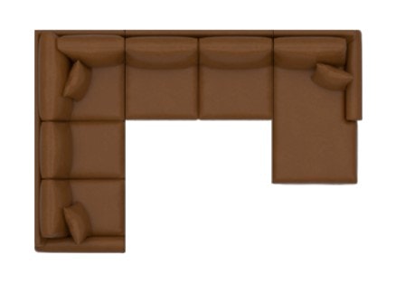 Bassett Leather Panel Arm U-Shaped Sectional 3887-USECTL